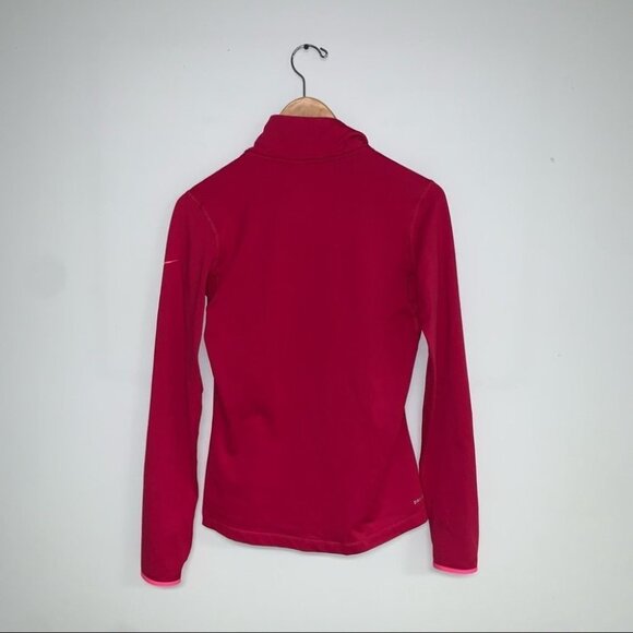 Nike Sweater Women’s Size Medium Magenta  Pink 1/2‎ Zip Long Sleeve Light Jacket - Picture 7 of 9